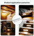 2 Pack Counter 2 Pack) Motion Sensor LED Night Light,Battery Powered Under Light with Magnetic Mount for Bedroom