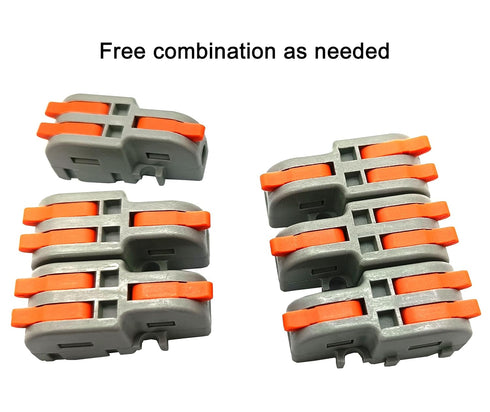 Wire Connectors, Compact Lever Wire Nuts Connectors for Quick Connect 28-12 AWG (1 in 2 Out)