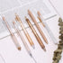 Buqoo 5 Pack Gel Pens Set with 0.5mm Fine Points - Retractable Gel Ink Pens in Various Styles with 1 Highlighter for