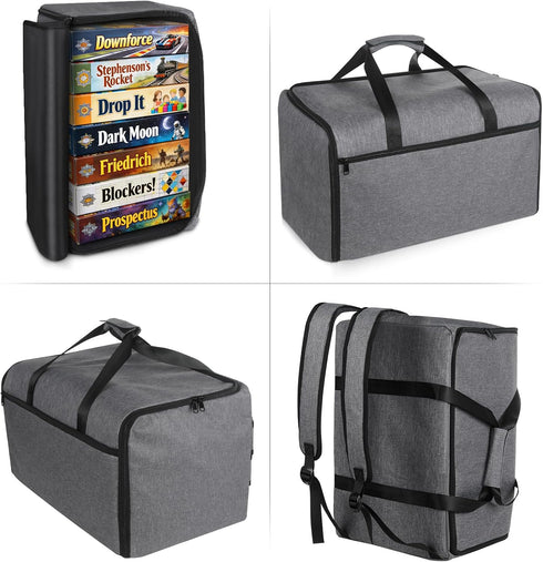 Board Game Storage Bag, Portable Board Game Organizer and Storage with Cover for Office Supplies, Puzzles, Building