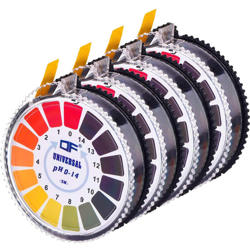 Jovitec Universal pH Test Paper Strips, 4 Rolls, Measure Full Range 0-14, 16.4 ft