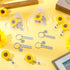 Zhanmai 12 Sets Sunflower Appreciation Gifts Sunflower Retractable Badge Holder Inspiration Keychains Thank You Gifts