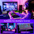 (E2-Rechargeable) Audio Visualizer Gadget Rechargeable RGB Sound Activated Light Bar, Music Spectrum Analyzer Display