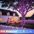 250 4th 91.5ft 8 JMEXSUSS LED Red White and Blue Lights for of July Decorations - Connectable Patriotic Lights Outdoor