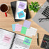 Transparent Sticky Notes - 6 Color Waterproof Adhesive Pads, Lined Post It Notes 3x3, Clear Sticky Notes with Strong Adhesive, Bright Neon Colors and White - Great for Home, Office