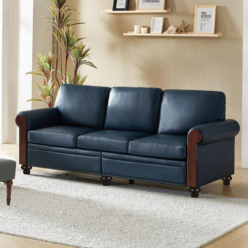 3 Inch Set 4 Michanco Mid Century Bun Feet for Furniture of Chunky Replacement Wooden Legs for Sofa Couch Ottoman Chair