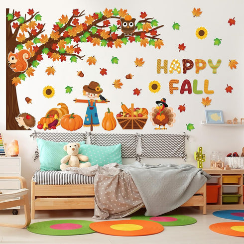 Fall Tree Bulletin Board Decorations for Classroom Autumn Thanksgiving Cutouts for School Home Decor