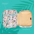 Mary Square Peach Floral Canvas Zippered Bible Cover, 10.5 x 8