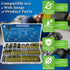 12 Sizes 378 Pcs Bonded Sealing Washer Kit, Automotive Self-Centered AC Seal Metal Rubber Gasket Assortment