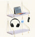 KjsEphitelian 2-Pack Cubicle Shelf For Fabric Walls With Hooks12x6.0in White Wooden Cubicle Shelf