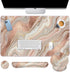 Britimes Marble Gold Pink Keyboard Mouse Pad Set Abstract Glitter 4in1 Large