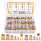 VIGRUE Rivet Nuts Assortment Kit, 230PCS SAE and Metric Carbon Steel UNC Nutserts, Zinc Plated, Flat Head Insert Nut
