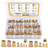 VIGRUE Rivet Nuts Assortment Kit, 230PCS SAE and Metric Carbon Steel UNC Nutserts, Zinc Plated, Flat Head Insert Nut