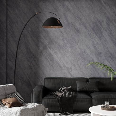 16" 118" Thick Dark Grey Concrete Contact Paper - 3D Removable Peel and Stick Wallpaper for Kitchen Island Walls