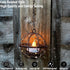 TWINKVILLA Decoration-4Pack Outdoor Solar Hanging Lanterns Waterproof, Globe Hanging Candle Holder with Flickering