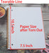 YIKANGHENG Tearable Loose-leaf Spiral Notebook, 2 Pcs, 2 Color, 80 Sheets (160 Pages), 10.5 x 8.27 Inch, Blue and Pink