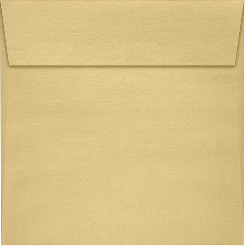 LUXPaper Square Invitation Envelopes | Peel & Press | 5 1/2" x 5 1/2" | Blonde Metallic | 80lb. Text | 50 Qty by LUXPaper