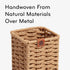 U Brands Woven Pencil Cup, Rattan-Inspired Wicker Style Office Organization Supplies, 1 Count