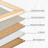 Bulletin Board Cork Board with Linen, 100% Wood Framed 30" x 20" Wall Mounted Picture Board