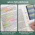 Potanro Sticky Tabs 2300 Pcs Translucent Sticky Tabs, 10 Sheets Highlighter Book Tape for Annotating Books