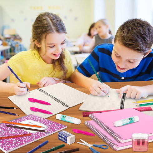 Gilprop 39 Pcs Back to School Supplies Essentials Bundle Include Pencils Scissors Ruler Eraser Crayon Sharpener