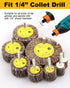 8 Pcs Flap Wheel Sander Set, 1/4" Shank 8Size Flapper Wheel for Removing and Polishing Rust Paint (80 Grit)