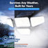 3000LM IP65 3 16-26FT 6.5-10FT (2 Pack) Solar Lights Outdoor, Solar Powered Motion Sensor Light, Waterproof Security