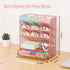 Spacrea Pen Holder Desk Organizer - Pencil Holder with 10 Compartments and 1 Drawer, Rose Gold