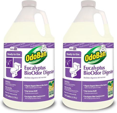 OdoBan Professional Cleaning Ready-to-Use BioOdor Digester, Harsh Aroma Counteractant, 2-Pack, 1 Gallon Each