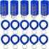 Pack of 60 Colorful Wrist Coil Keychain Wristband, Spiral Key Ring Bracelet Key Holder for Pool Gym ID Badge