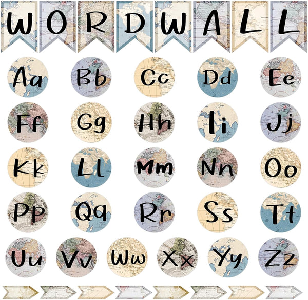 gisgfim Word Wall Classroom Bulletin Board Set, Alphabet Letters for Wall Decoration Supplies for Preschool Classroom
