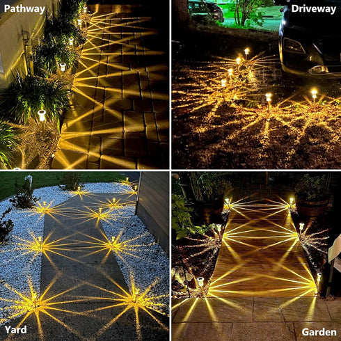10 Pack Solar Lights Outdoor Solar Pathway Lights Outdoor LED Waterproof Stainless Steel Driveway Lighting for Outdise