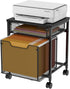 Rolling File Cabinet with Storage Drawers, Mobile Filing Cabinet on Lockable Wheels, Hanging File Organizer for Office