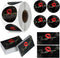 Zonon 600 Pcs Red Lip Thank You Cards and Stickers Set, 500 Pcs Round Sticker Kiss Envelope Seal, 100 Pcs Appreciation