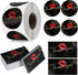 Zonon 600 Pcs Red Lip Thank You Cards and Stickers Set, 500 Pcs Round Sticker Kiss Envelope Seal, 100 Pcs Appreciation