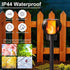 4 Pack Dynaming Solar Torch Lights Outdoor, Flickering Flame Christmas Pathway Solar Globe Lights, Auto On/Off Garden