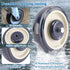 4 Pack 5'' DasMarine Shopping Cart Replacement Wheels, Diameter Shopping Cart Caster Wheels with Axles Bolts for Retail