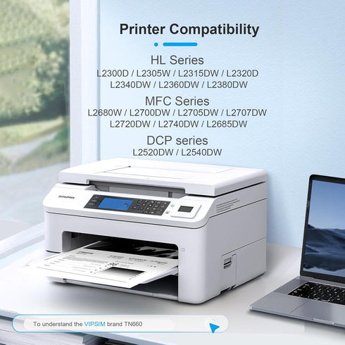 TN660 Toner Cartridge Replacement for Brother Printer - High Yield with Brother TN 660 TN-660 TN630 for HL-L2380DW