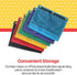 School Smart Mesh Zippered Binder Pockets, 10 x 7-1/2 Inches, Assorted Colors, 12 Pack