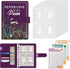BVYA 100 Envelopes Challenge Binder, Elegant Pattern Printed A5 Money Saving Budget Binder with Cash Envelopes