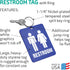 Lucky Line - Unisex Restroom Pass Key Tag, Plastic with Split Key Ring Keychain Identifier for Restaurant, Office, Gas Station, 1 Per Pack (53201)