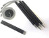 Office Werks Secure Ballpoint Pen with Chain - 4 Pens with 26" Ball Chain, Rubber Grip, Black Ink, Desk Holder