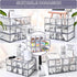 Desk Organizer with 12 Drawers, FODIENS Stackable Desktop Storage Box with Removable Drawer, Clear Sunglasses Organizer
