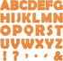 Qyeahkj 150 PCS Large 6" Font Letters and Punctuation Set, Glitter Orange Classroom Cutouts for Bulletin Display