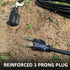 YOJOE 6 Foot Black Outdoor Extension Cord, 16/3 SJTW Waterproof Cable with 3 Prong Grounded Plug