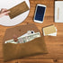 succor Genuine Leather Cash Envelopes for Men, Reusable Budget Wallet, Retro Clutch for Minimalist
