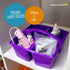 Really Good Stuff - Four-Equal-Compartment Caddies, Set of 6, Assorted Colors, Stackable Design