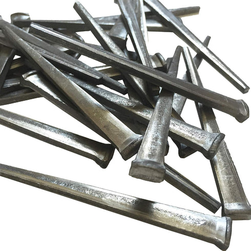 3- COMMON 3 CUT NAILS - Metallic Color - Antique rustic restoration accent nails for hanging, furniture, cabins