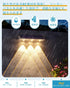 3000K/4500K/6500K 3 IP67 Outdoor,2000mAh (2 Pack) YiLaie Solar Fence Lights Outdoor Mode, Waterproof Fence Solar Lights