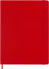 Moleskine Classic Notebook, Hard Cover, XL (7.5" x 9.5") Plain/Blank, Scarlet Red, 192 Pages (8055002855105) by Moleskine
